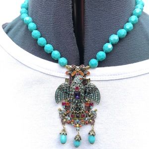 Heidi Daus 🆕 “Soaring Beauty” Eagle bejeweled necklace